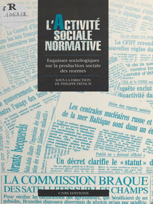 cover image of L'activité sociale normative